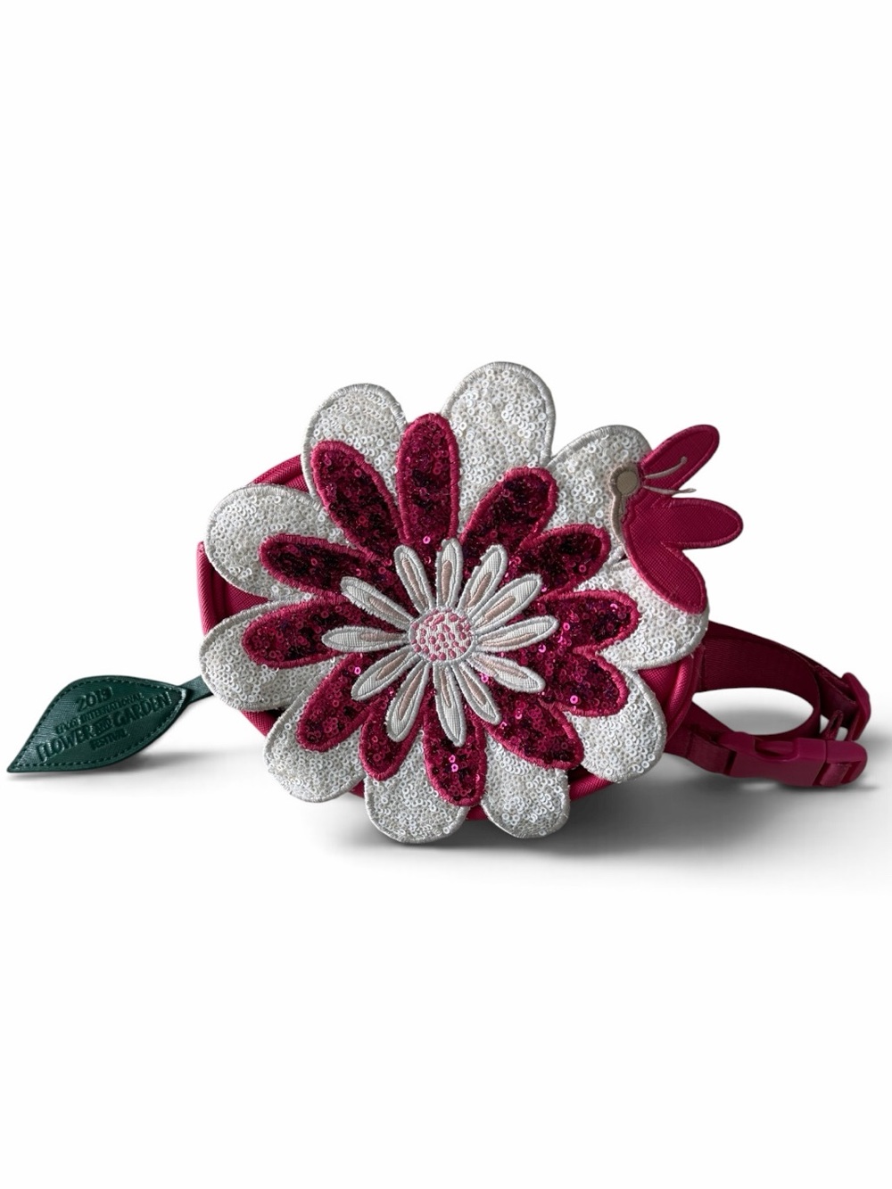 Loungefly 2019 Disney EPCOT Flower & Garden Festival Pink Sequin Flower Belt Bag
